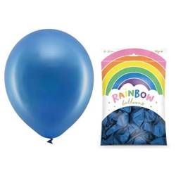 Balony Rainbow 23cm metalizowane granatowe 100 sztuk RB23M-074-100x