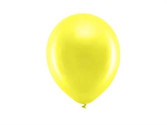 Balony Rainbow 23cm metalizowane żółte 100 sztuk RB23M-084-100x