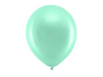 Balony Rainbow 30cm metalizowane miętowe 100 sztuk RB30M-103