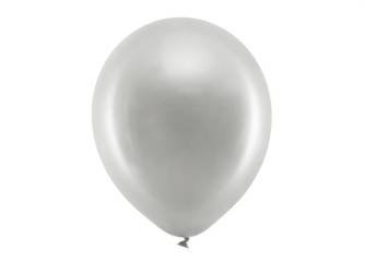 Balony Rainbow 30cm metalizowane srebrne 100 sztuk RB30M-018-100x