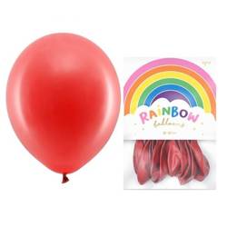 Balony Rainbow 30cm pastelowe czerwone 10 sztuk RB30P-007-10