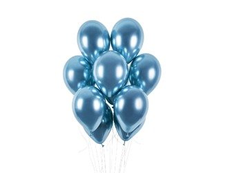 Balony chromowane Shiny niebieskie 33cm 50 sztuk GB120/92/50