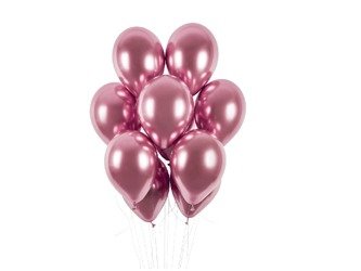 Balony chromowane Shiny różowe 33cm 50 sztuk GB120/91/50