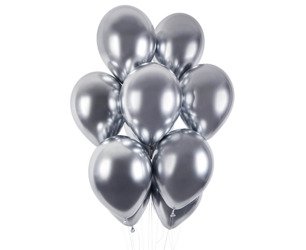 Balony chromowane Shiny srebrne 33cm 50 sztuk GB120/89/50