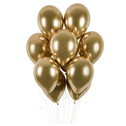 Balony chromowane Shiny złote 33cm Gemar 50 sztuk GB120/88/50