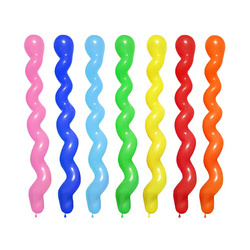 Balony do modelowania spirale kolorowe 100cm 10 sztuk 400803
