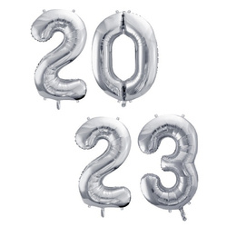 Balony foliowe 2023 srebrne 86cm FB1M-2023-018
