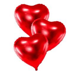Balony foliowe serca czerwone 45cm 3 sztuki FB9M-007-3x