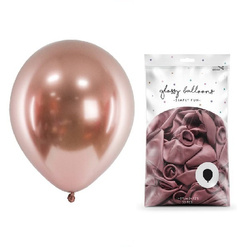 Balony glossy różowe złoto 27cm 50 sztuk CHB1-019R-50x