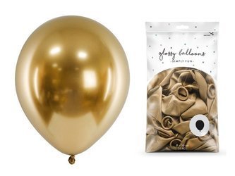 Balony glossy złote 27cm 50 sztuk CHB1-019-50x