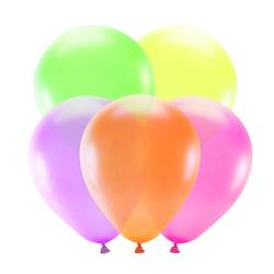 Balony lateksowe neonowe mix kolorów 25cm 5 sztuk BN10-000-5