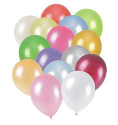 Balony metaliczne kolorowe na Urodziny mix 25cm 6 sztuk K0320