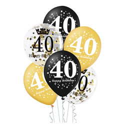 Balony na 40 urodziny 6 sztuk 400154