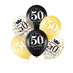 Balony na 50 urodziny 6 sztuk 400155