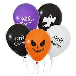 Balony na Halloween BOO duszek 30cm 5 sztuk GZ-HAL5