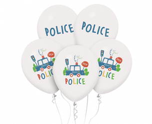 Balony na urodziny policja 30cm 5 sztuk GZ-POL5