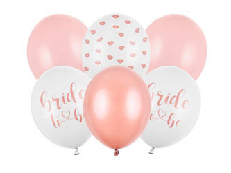 Balony różowe Bride To Be na Wieczór Panieński 30cm 6 sztuk SB14P-328-000-6
