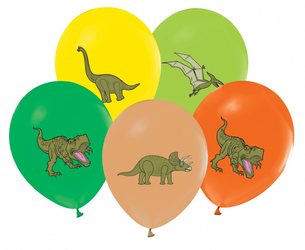 Balony urodzinowe Dinozaury Dino Party 30 cm 5 sztuk GZ-DIN5