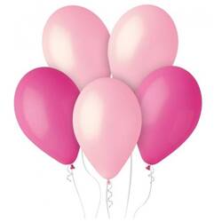 Balony urodzinowe różowe zestaw 30cm 5 sztuk G110/MPW