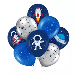 Balony z nadrukiem Kosmos 30cm 8 sztuk 129784