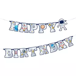 Baner papierowy Happy Birthday Kosmos 220x16cm 1 sztuka 129845