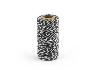 Bawełniany sznurek piekarski czarny 50m 1 sztuka SZN1-010