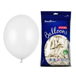 Białe balony metaliczne 27cm 50 sztuk SB12M-008-50