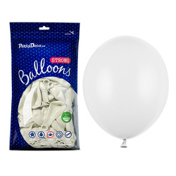 Białe balony pastelowe 23cm 50 sztuk SB10P-008-50x