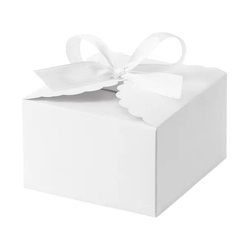 Białe pudełeczka dla gości Chmurka z kokardką 10 sztuk PUDP42-008
