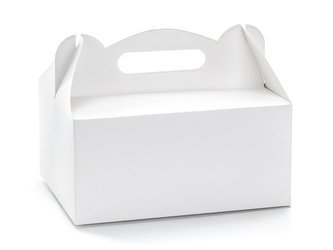 Białe uniwersalne pudełka na ciasto weselne komunijne 10 sztuk PUDCS18-008-10