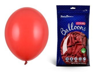 Czerwone balony pastelowe 30cm 10 sztuk SB14P-007J-10x