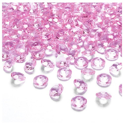 Diamentowe konfetti 12mm jasny różowy 100 sztuk ADC12-081j