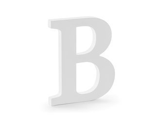 Drewniana litera B biała 20cm DL1-B-008