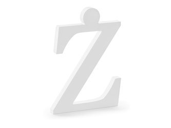 Drewniana litera Ż biała 20cm DL1-ZP-008