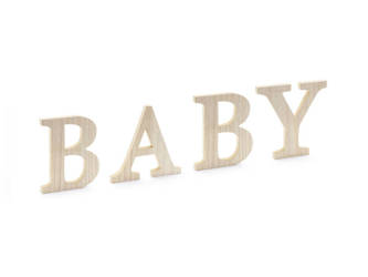 Drewniany napis BABY DN7