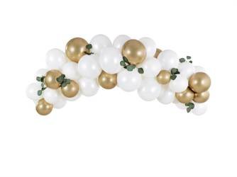 Girlanda organiczna z balonów biało-złota DIY 200cm 61el. GBN6