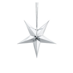 Gwiazda papierowa 30cm srebrna 1szt GWP1-30-018M