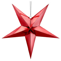Gwiazda papierowa 70cm czerwona 1szt GWP1-70-007M
