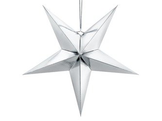Gwiazda papierowa 70cm srebrna 1szt GWP1-70-018M