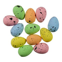 Jajka nakrapiane kolorowe na Wielkanoc 3,5cm 12 sztuk YP7637