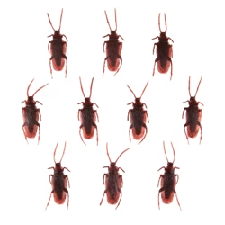 Konfetti Halloween sztuczne karaluchy czerwone 10 sztuk PartyPal 136706