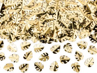Konfetti metalizowane Liście złote 15g KONS8-019M