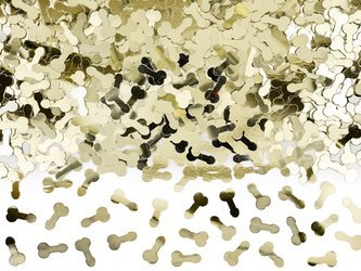 Konfetti metalizowane Peniski złote 30g KONS17-019ME