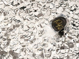 Konfetti srebrne Push pop 1 sztuka PPK5-018