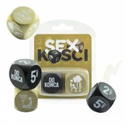 Kości gra dla par złote SEX KOŚCI GOLD GRA17489