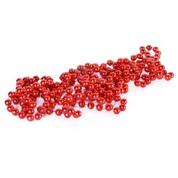 Łańcuch choinkowy koraliki girlanda czerwony 270 cm 8mm BG7049CZE-9874