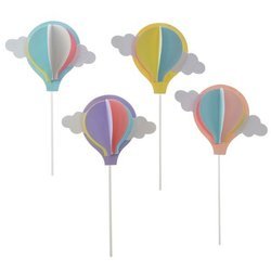 Pikery kolorowe baloniki 3D 18cm 4 sztuki K2618