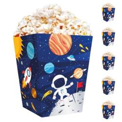 Pudełka na popcorn słodycze Kosmos 6 sztuk 129807