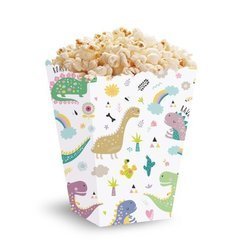 Pudełka na popcorn słodycze dinozaury 5 sztuk 511840