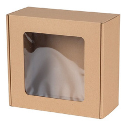 Pudełko na prezenty z okienkiem 20x20x10cm 1 sztuka BOX2202